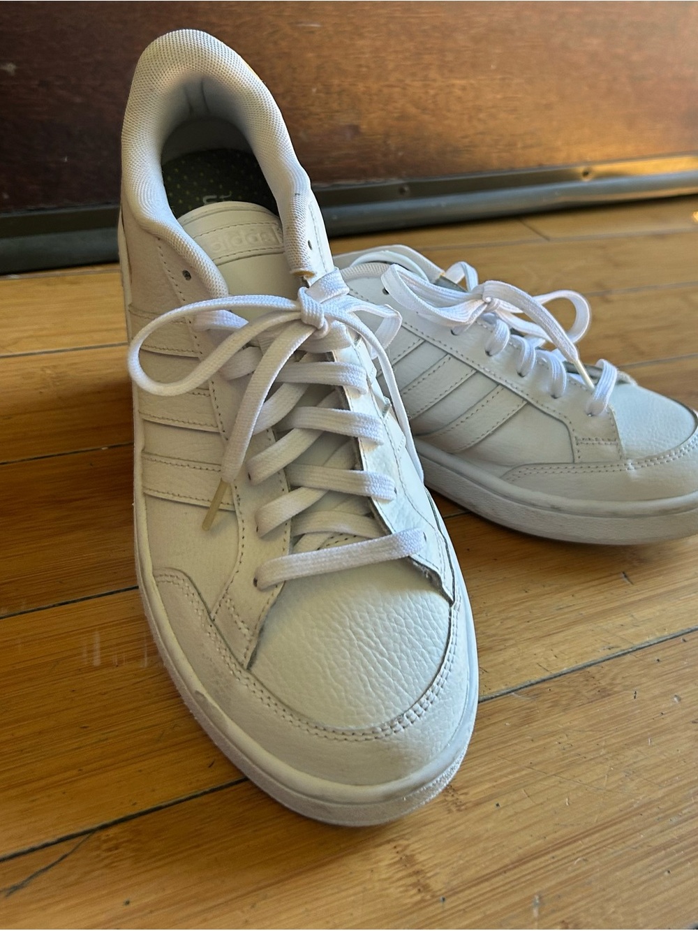 Adidas White Leather Sneakers